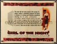 3j654 GIRL OF THE NIGHT 1/2sh 1960 prostitute Anne Francis in a sexy dress is The Call Girl!