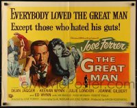 3j662 GREAT MAN style A 1/2sh 1957 Jose Ferrer exposes a great fake, with help from Julie London!