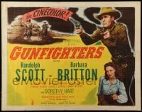 3j667 GUNFIGHTERS style A 1/2sh 1947 Scott & Britton in Zane Grey's great romance of the West!