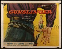 3j668 GUNSLINGER 1/2sh 1956 Roger Corman directed, sexy Beverly Garland, cool art!