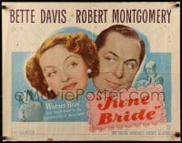 3j721 JUNE BRIDE 1/2sh 1948 Bette Davis & Robert Montgomery in the happiest hit of their lives!