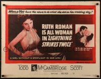 3j751 LIGHTNING STRIKES TWICE 1/2sh 1951 sexy smoking bad girl Ruth Roman is all woman!