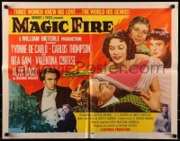 3j768 MAGIC FIRE style B 1/2sh 1955 William Dieterle, Yvonne De Carlo, Alan Badel as Richard Wagner!