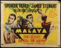 3j771 MALAYA style A 1/2sh 1949 James Stewart, Spencer Tracy, sexy Valentina Cortesa!
