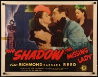 3j787 MISSING LADY 1/2sh 1946 Kane Richmond as The Shadow, Barbara Reed, George Chandler!