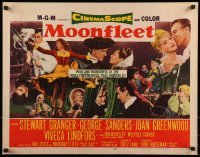 3j791 MOONFLEET style B 1/2sh 1955 Fritz Lang, Stewart Granger, Joan Greenwood, Viveca Lindfors!