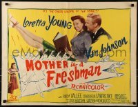 3j792 MOTHER IS A FRESHMAN 1/2sh 1949 art of Loretta Young & Van Johnson, the cheer leader of the year