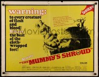 3j795 MUMMY'S SHROUD 1/2sh 1967 Hammer horror, beware the beat of the cloth-wrapped feet!