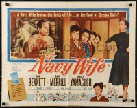 3j802 NAVY WIFE style A 1/2sh 1956 Joan Bennett is a Navy Wife in the land of Geisha Girls!