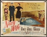 3j803 NAVY WIFE style B 1/2sh 1956 Joan Bennett is a Navy Wife in the land of Geisha Girls!