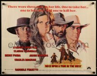 3j813 ONCE UPON A TIME IN THE WEST 1/2sh 1969 Leone, art of Cardinale, Fonda, Bronson & Robards!