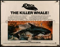 3j819 ORCA 1/2sh 1977 wild artwork of attacking Killer Whale by John Berkey!