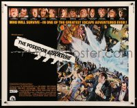 3j835 POSEIDON ADVENTURE 1/2sh 1972 cool artwork of Gene Hackman escaping by Mort Kunstler!
