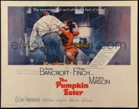 3j845 PUMPKIN EATER 1/2sh 1964 Anne Bancroft, Finch, a marriage bed isn't always a bed of roses!