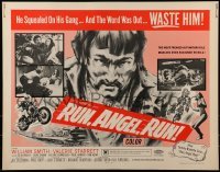3j864 RUN ANGEL RUN 1/2sh 1969 raw and violent freaked out motorcycle maniacs waste a squealer!