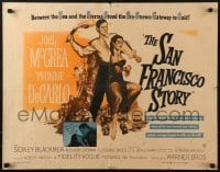 3j866 SAN FRANCISCO STORY 1/2sh 1952 cool art of sexy gambler Yvonne De Carlo & Joel McCrea!