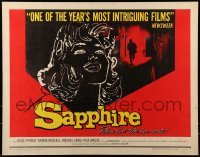 3j869 SAPPHIRE 1/2sh 1959 murdered pregnant girl was passing for white, directed by Basil Dearden!