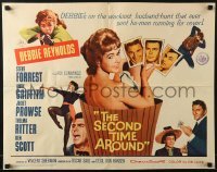 3j874 SECOND TIME AROUND 1/2sh 1961 Debbie Reynolds with gun & naked in wash tub holding photos!