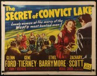 3j875 SECRET OF CONVICT LAKE 1/2sh 1951 Gene Tierney is a lonely woman at the mercy of hunted men!