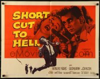 3j885 SHORT CUT TO HELL style B 1/2sh 1957 directed by James Cagney, from Graham Greene's novel!