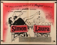 3j887 SIMON & LAURA 1/2sh 1956 Peter Finch & Kay Kendall, a rollicking tale of a perfect couple!
