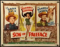 3j902 SON OF PALEFACE style A 1/2sh 1952 Roy Rogers & Trigger, wacky Bob Hope, sexy Jane Russell!