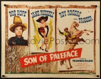 3j903 SON OF PALEFACE style B 1/2sh 1952 Roy Rogers & Trigger, Bob Hope, sexy Jane Russell!