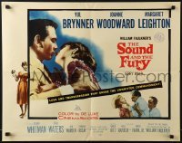 3j907 SOUND & THE FURY 1/2sh 1959 great images of Yul Brynner with hair & Joanne Woodward!