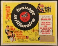 3j935 TEENAGE MILLIONAIRE 1/2sh 1961 Clanton, free record for every teenager who buys a ticket!