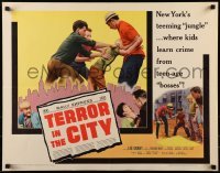 3j938 TERROR IN THE CITY 1/2sh 1965 Lee Grant, Richard Bray, kids learn crime from teen-age bosses!