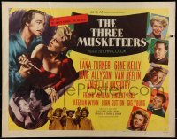 3j945 THREE MUSKETEERS style B 1/2sh 1948 Lana Turner, Gene Kelly, June Allyson, Angela Lansbury