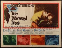 3j976 WAYWARD BUS 1/2sh 1957 art of sexy Joan Collins & Jayne Mansfield, from John Steinbeck novel!