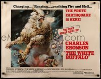 3j982 WHITE BUFFALO 1/2sh 1977 Charles Bronson, great Boris Vallejo action art of giant buffalo!