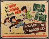 3j989 WISTFUL WIDOW OF WAGON GAP style B 1/2sh 1947 Bud Abbott & Lou Costello chased by Majorie Main!