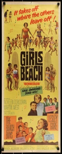 3j137 GIRLS ON THE BEACH insert 1965 Beach Boys, Lesley Gore, LOTS of sexy babes in bikinis!