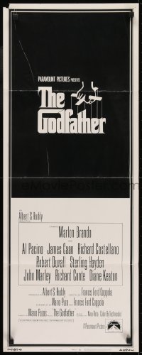 3j140 GODFATHER int'l insert 1972 Francis Ford Coppola crime classic, great art by S. Neil Fujita!