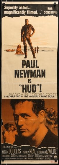 3j175 HUD insert 1963 close up of Paul Newman as the man with the barbed wire soul!