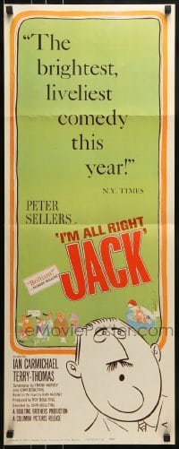 3j179 I'M ALL RIGHT JACK insert 1960 Boulting brothers, everybody loves Peter Sellers, English!