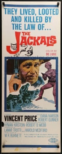 3j194 JACKALS insert 1967 Vincent Price plundering in South Africa with ruthless companions!