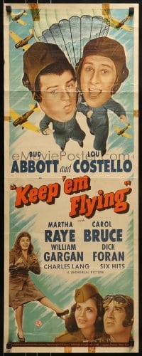 3j202 KEEP 'EM FLYING insert 1941 Bud Abbott & Lou Costello in the United States Army Air Corps!