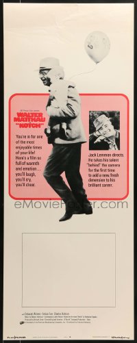 3j210 KOTCH int'l insert 1971 Walter Matthau w/baby & balloon, directed by Jack Lemmon!