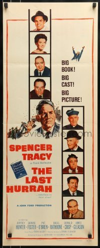 3j220 LAST HURRAH insert 1958 John Ford, art of Spencer Tracy, portraits of 12 top cast members!