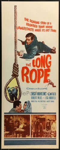 3j239 LONG ROPE insert 1961 a frontier town where lawlessness made its last stand!