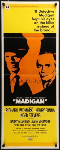 3j247 MADIGAN insert 1968 Richard Widmark, Henry Fonda, Don Siegel, sexy artwork!