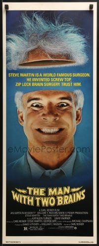 3j260 MAN WITH TWO BRAINS insert 1983 wacky famous surgeon Steve Martin performs brain surgery!