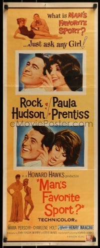 3j262 MAN'S FAVORITE SPORT insert 1964 fake fishing expert Rock Hudson in love w/Paula Prentiss!