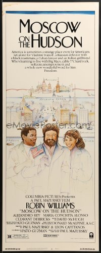 3j279 MOSCOW ON THE HUDSON insert 1984 great artwork of Russian Robin Williams by Craig!