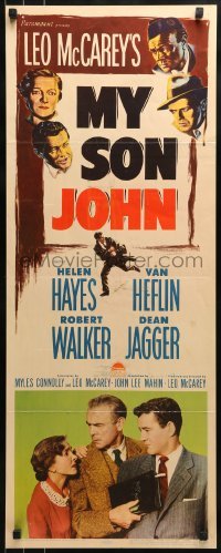 3j287 MY SON JOHN insert 1952 Communist Robert Walker, directed by Leo McCarey!