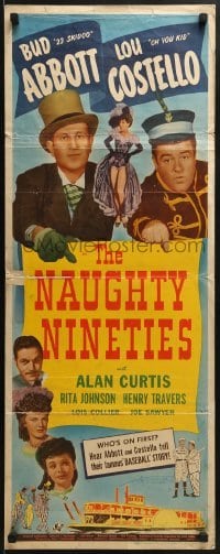 3j291 NAUGHTY NINETIES insert 1945 Bud Abbott & Lou Costello perform Who's on First!