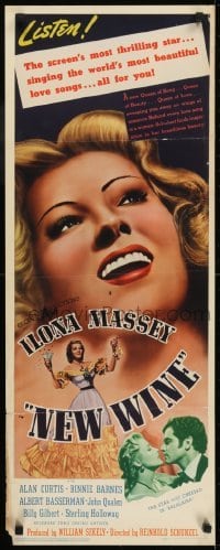 3j293 NEW WINE insert 1941 pretty Ilona Massey singing the world's most beautiful love songs!